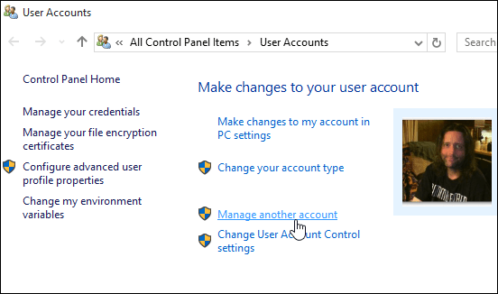 2 Hantera ett annat konto Windows 10