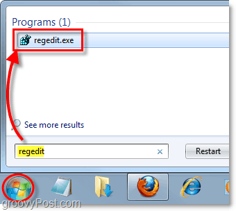 hur man startar registerredigeraren i Windows 7