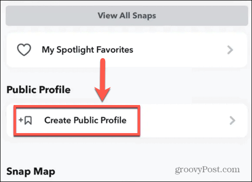skapa en offentlig profil iphone