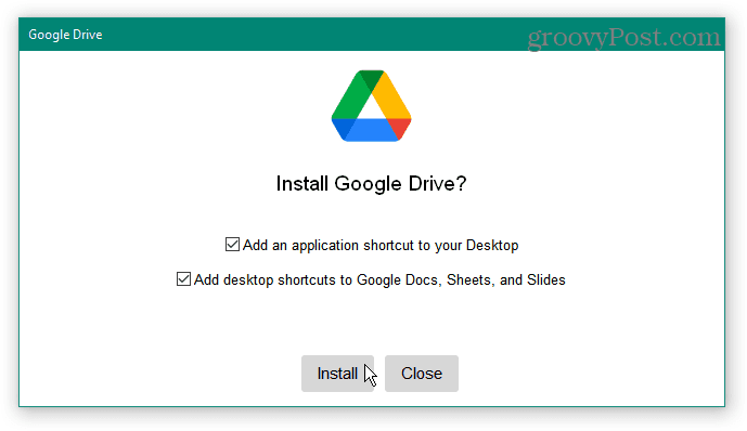installera Google Drive