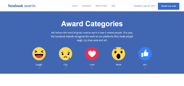 Facebook accepterar nu bidrag till Facebook Awards 2017, som hedrar de bästa kampanjerna på Facebook och Instagram.