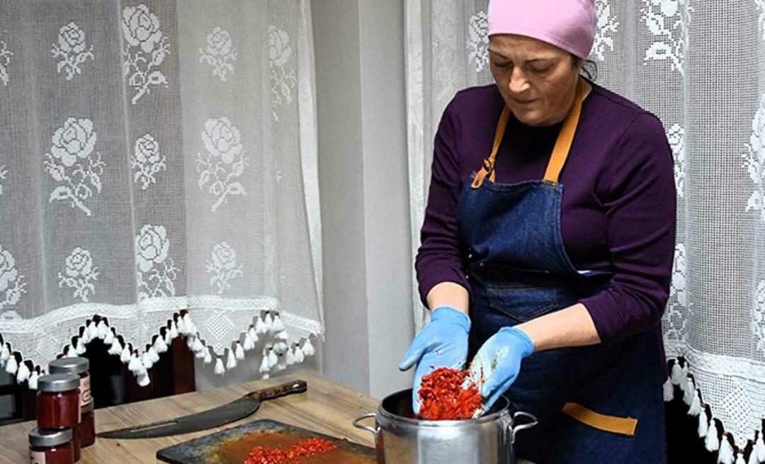 Kvinnor från Bilecik gjorde sylt av Çukurörens registrerade peppar: Den sötaste formen av smärta!
