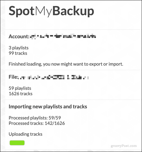 Överföra spellistor till Spotify med SpotMyBackup