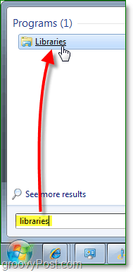 hur man öppnar biblioteksfönstret i Windows 7