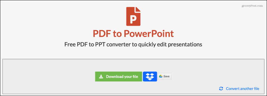 EasyPDF konverterade PDF till PowerPoint