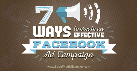 skapa effektiva Facebook-annonskampanjer