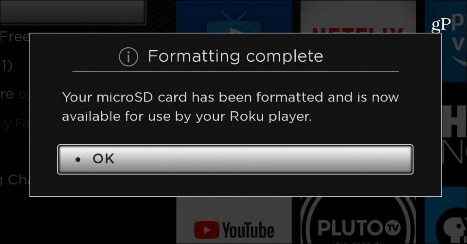 Formatera microSD-kort Roku Ultra Complete