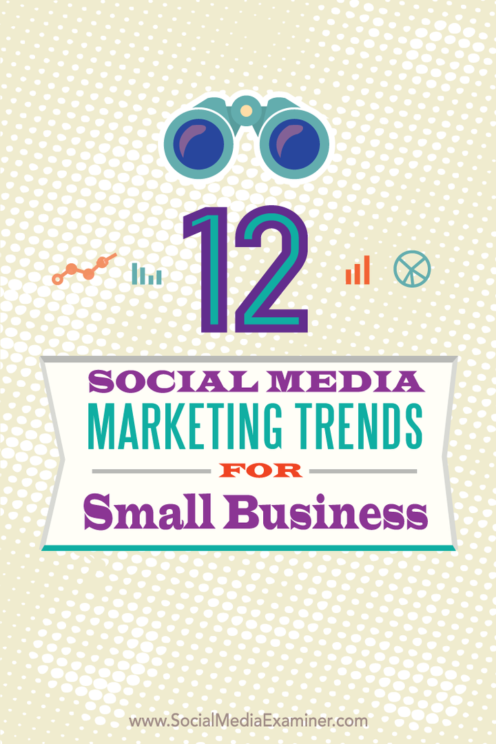 12 Trender för marknadsföring av sociala medier för småföretag: Social Media Examiner