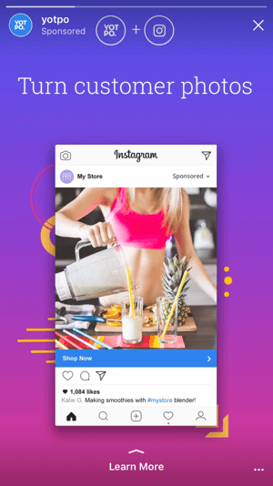 Med de nya Instagram-berättelsen annonsmål kan du skicka användare till din webbplats och appar, vilket leder till riktiga omvandlingar istället för att bara hoppas på varumärkesmedvetenhet.