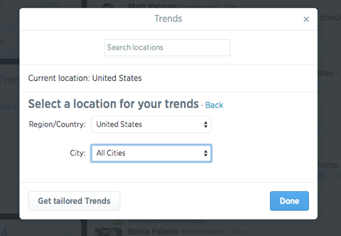 söka trender på twitter