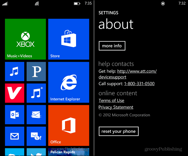 Återställ Windows Phone 8