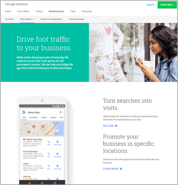 Google lanserade en ny AdWords-webbplats som sätter dina marknadsföringsmål i centrum och visar vilka annonser som fungerar bäst för att uppnå dessa mål.