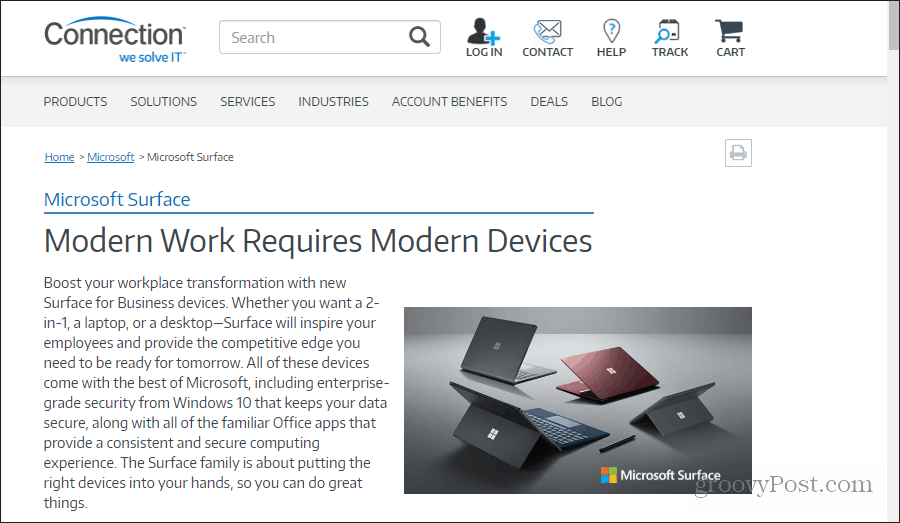 Microsofts återförsäljarwebbplats
