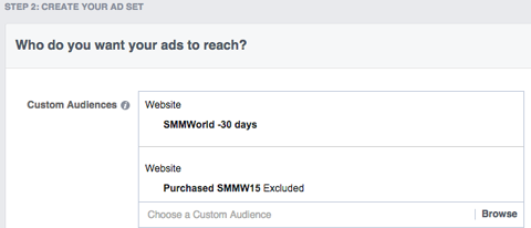 SMMW15 facebook-annonsuppsättning