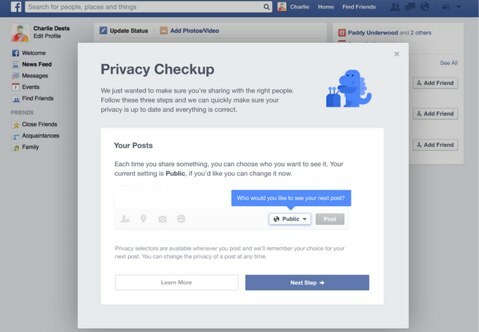 Facebook-integritetskontroll