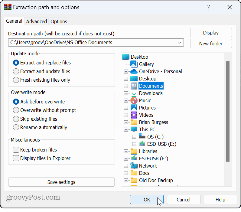 Öppna RAR-filer på Windows 