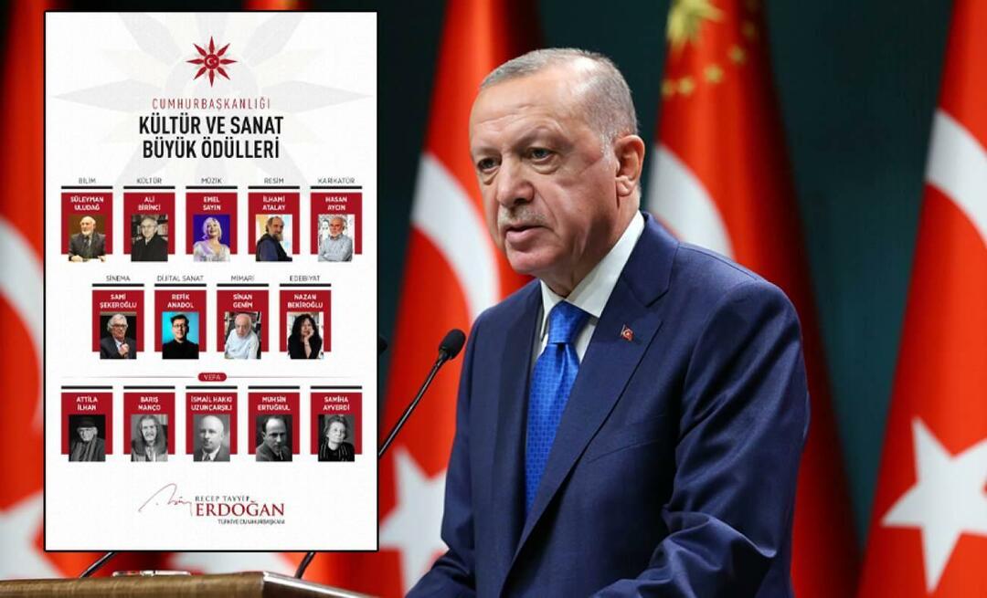 President Erdoğan delade vinnarna av "2023 Presidential Culture and Arts Grand Prize"