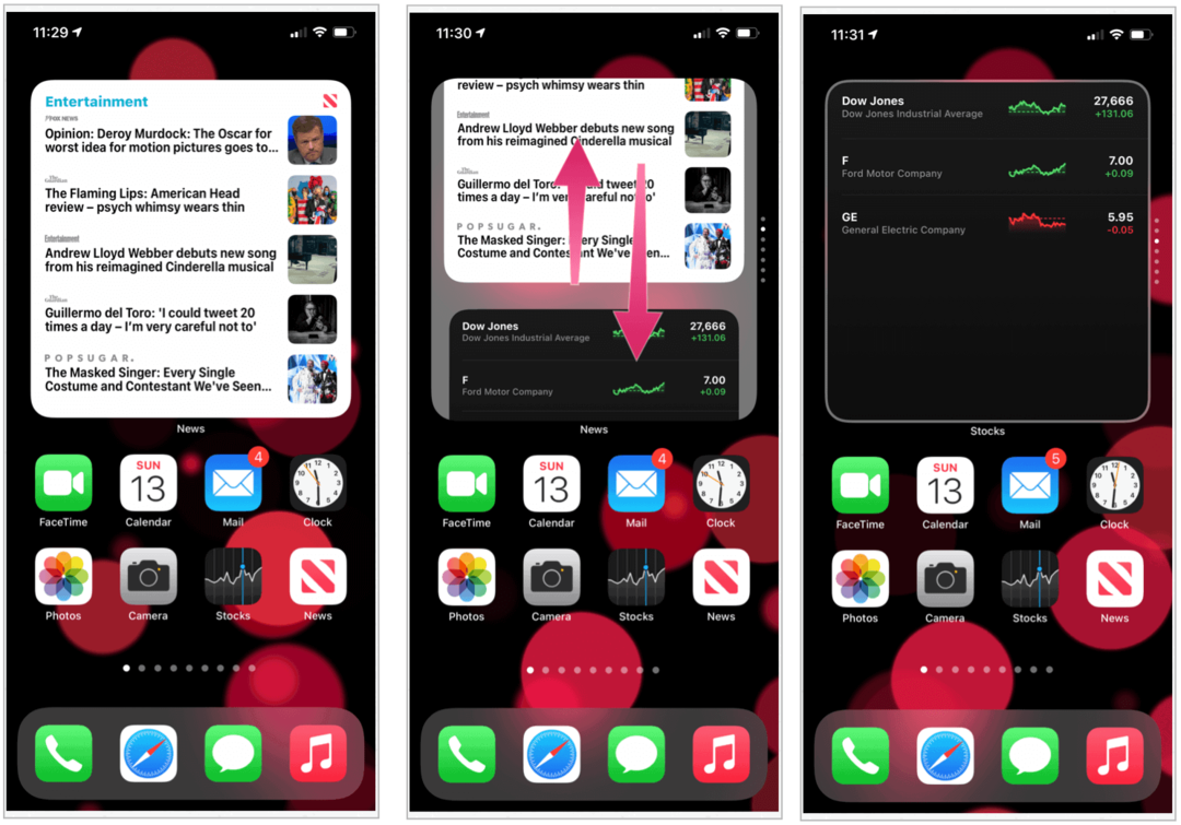 Använda widgets i iOS 14 på iPhone