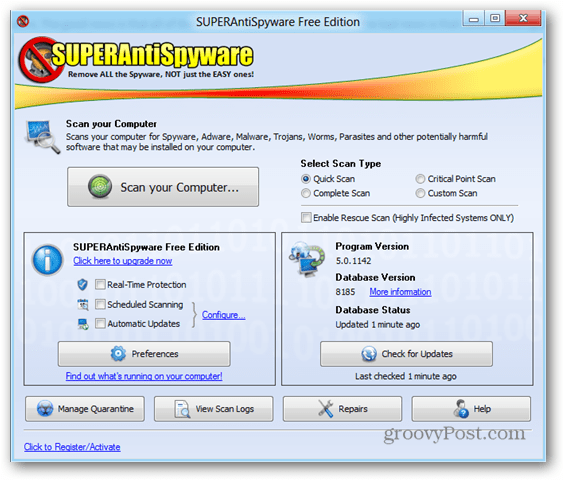 SuperAntiSpyware är ett Awsome Anti-Malware Utility