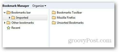 Överför bokmärken Firefox 10