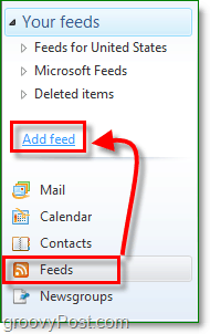 lägg till ett RSS-flöde i Windows Live Mail