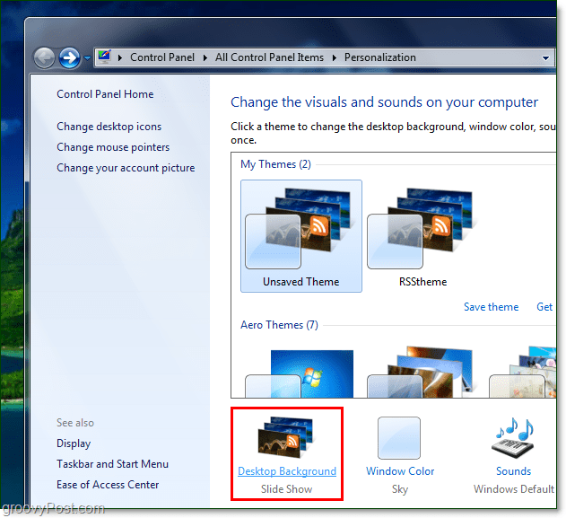 Hur du roterar din Windows 7 bakgrundsbild med hjälp av ett RSS-flöde