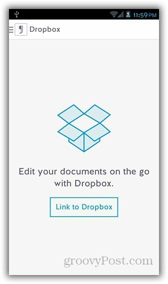 Skapa och synkronisera textfiler med Dropbox på Android