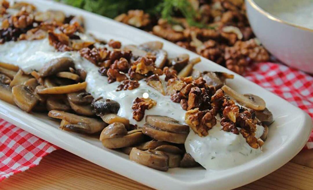 Hur gör man sauterade svampar och morötter med yoghurt? Du kommer att älska detta enkla och praktiska recept