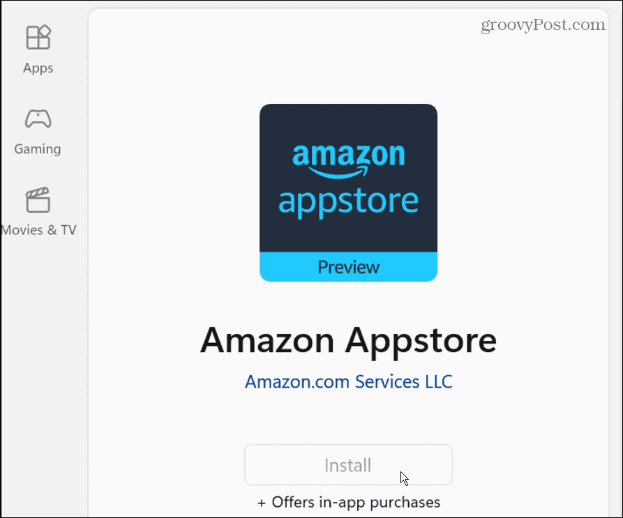 Installera Amazon App Store från Windows Store