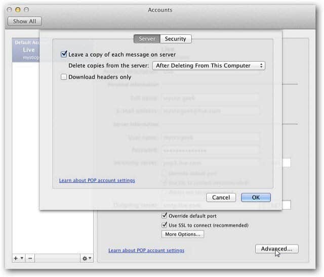 Outlook Mac 2011: Hur man tar bort ett e-postkonto