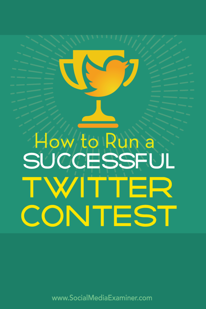 hur man skapar en framgångsrik twittertävling