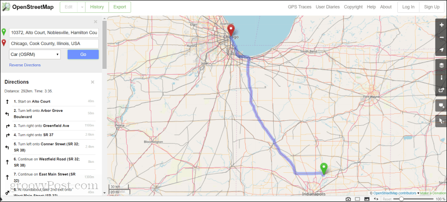 openstreetmap webbplats