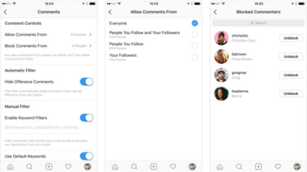 Instagram lägger till nya funktioner som tillåter användare att styra vem som kan kommentera dina inlägg.