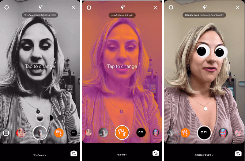 spara Instagram Stories-effekter