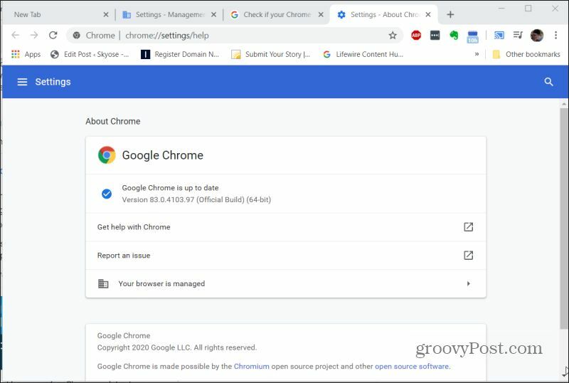 google chrome uppdaterad