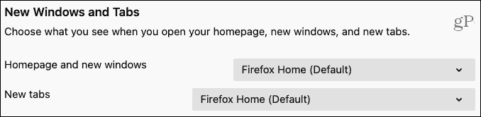 Firefox Nya Windows och flikar