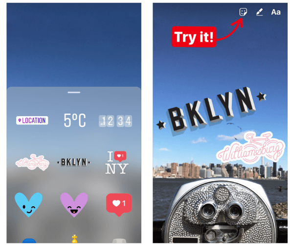 Instagram lanserade en tidig version av geostickers i Instagram Stories för New York City och Jakarta. 