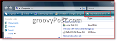 Kartlägga en nätverksenhet i Windows 7, Vista och Server 2008 från Windows Explorer