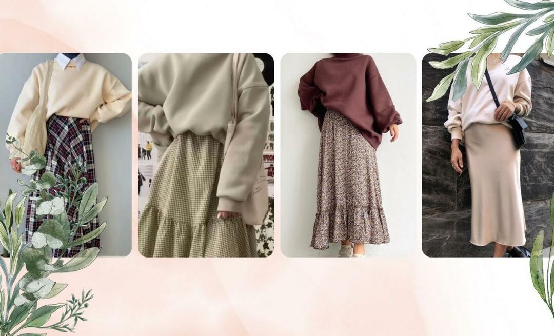 Säsongens trend: Satinkjol och sweatshirt! Hur kombinerar man en sweatshirt med en kjol?