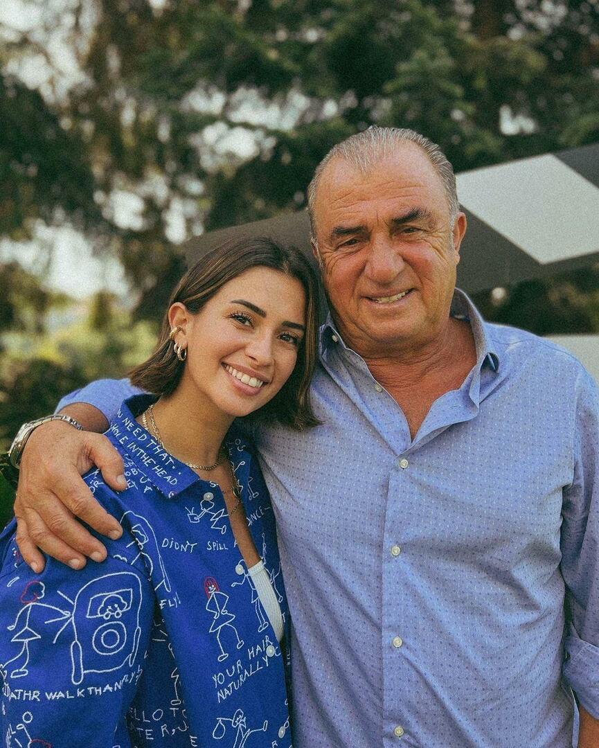 Fatih Terim och hans dotter Buse Terim