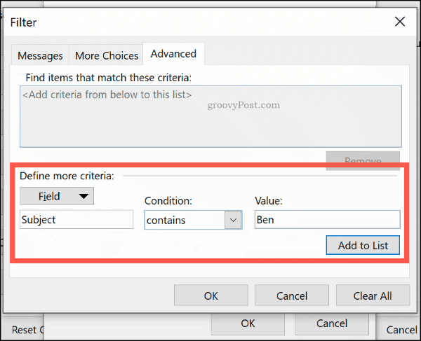 Avancerade villkorade formateringsregler i Outlook