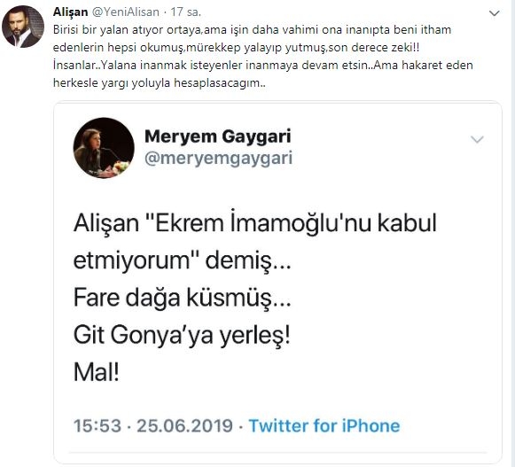 Stark reaktion från Alişan: Jag skickar dem alla till rättsväsendet