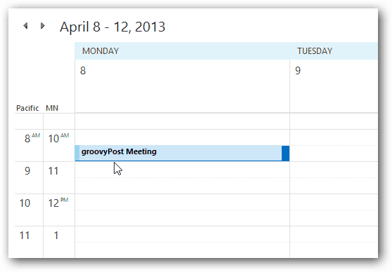 Kalenderens tidszon för Outlook 2013