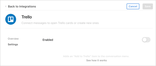 Installera Trello-integrationen i Front-appen.