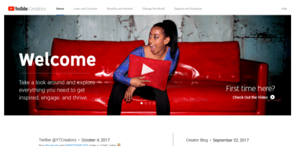 YouTube introducerade en nydesignad webbplats för YouTube Creators-programmet.