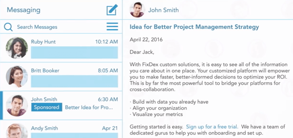 Hur man skapar LinkedIn-målbaserade annonser, sponsrat InMail-annonsprov av John Smith