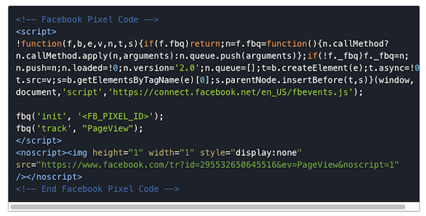 Initieringspixeln för Facebook måste aktiveras före någon anpassad kod.
