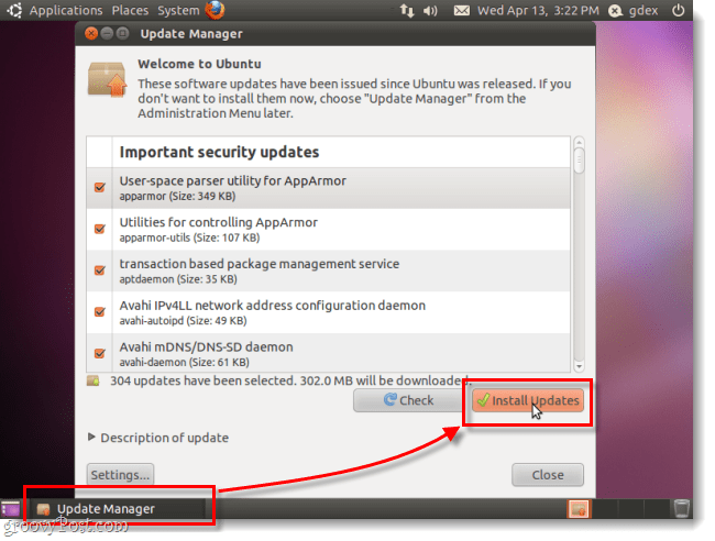 installera ubuntu-säkerhetsuppdateringar