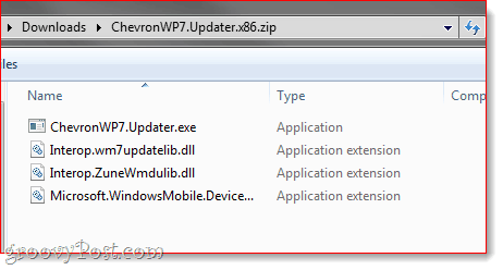 chevron wp7 updater nodo-uppdatering