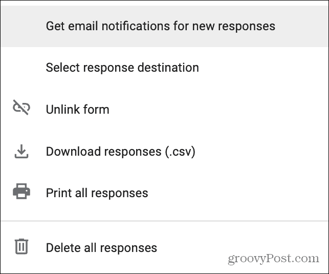 Google Forms-svar Få e-postvarning